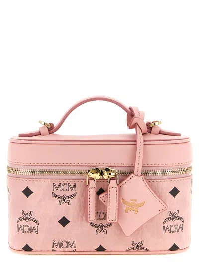 Mcm Aren Vanity Case Crossbody Bag Top Handle In Pink
