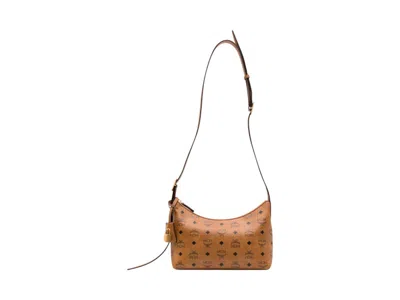 Pre-owned Mcm Aren Vi Hobo Small Bag In Cognac In Brown