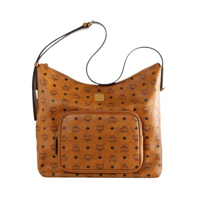 Pre-owned Mcm Aren Vi Hobo Xl Bag 'cognac' | Tan | Men's Size Onesize