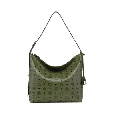 Pre-owned Mcm Aren Vi Large Hobo Bag 'khaki Moss' | Green | Men's Size Onesize