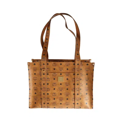 Pre-owned Mcm Aren Vi Large Tote Bag 'cognac' | Tan | Men's Size Onesize In Brown