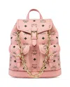 Mcm Mini Aren Drawstring Backpack In Pink