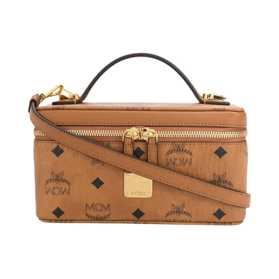 Pre-owned Mcm Aren Vi Mini Crossbody Bag 'cognac' | Tan | Men's Size Onesize
