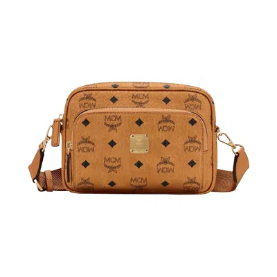 Pre-owned Mcm Aren Vi Small Crossbody 'cognac' | Tan | Men's Size Onesize