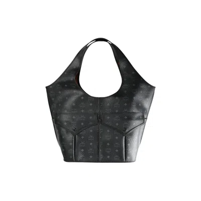 Pre-owned Mcm Aren Vi X-large Shopper Bag 'black' | Men's Size Onesize