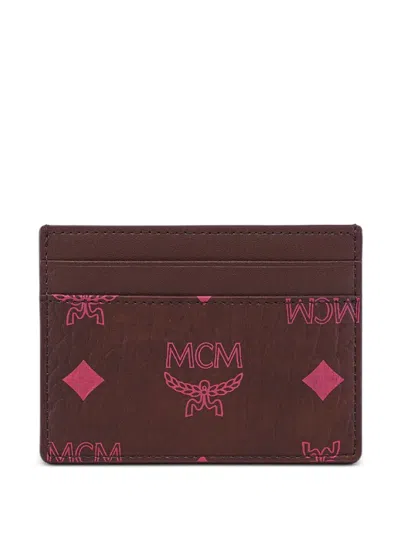 Mcm Aren Visetos Card Case In Brown