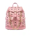 Mcm Mini Aren Drawstring Backpack In Pink