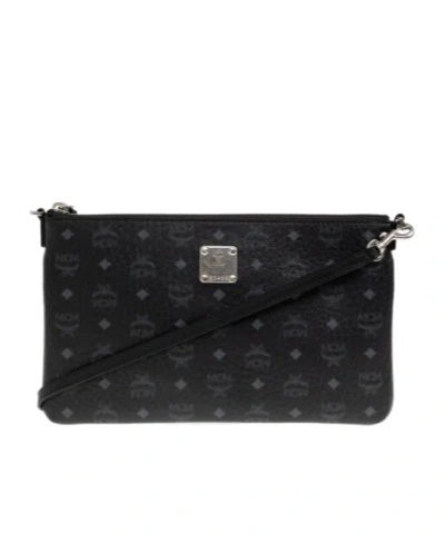 Mcm Aren Visetos Crossbody Bag In Black