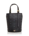 Mcm Aren Buckle Visetos Tote Bag In Black