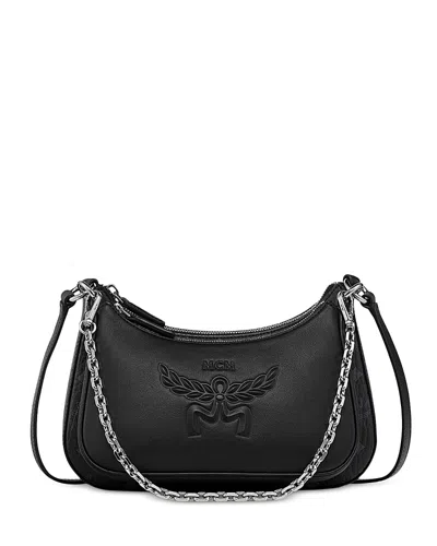 Mcm Aren Visetos Double Bag In Black