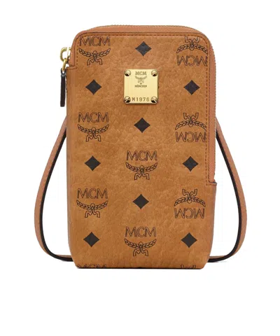 Mcm Aren Visetos Phone Pouch In Brown