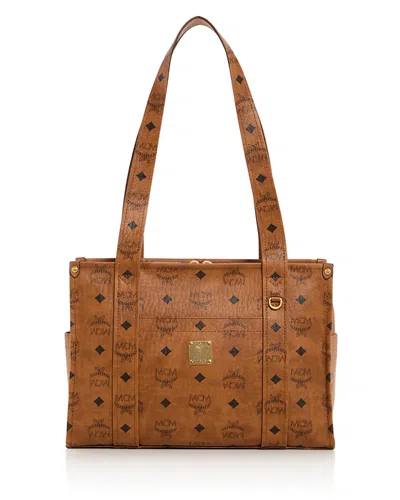 Mcm Aren Visetos School Tote In Brown