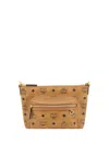 Mcm Aren Visetos Shoulder Bag In Brown