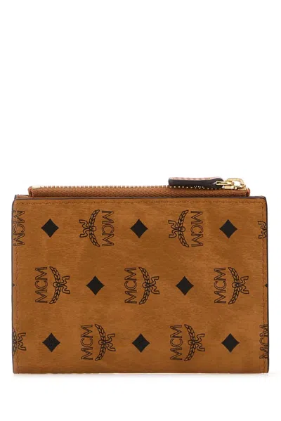 Mcm Aren Visetos Small Wallet Mni Co In Brown