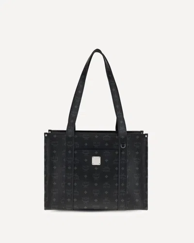 Mcm Aren Visetos Tote Bag In Black
