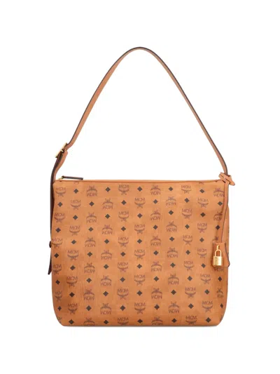 Mcm Aren Visetos Tote Bag In Brown