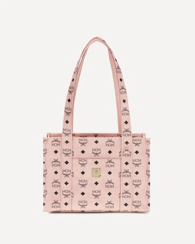 Mcm Aren Visetos Tote Bag In Pink