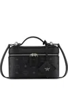 Mcm Visetos Canvas Vanity Case In Black