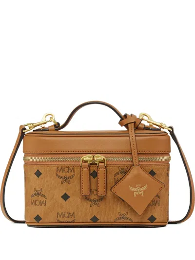 Mcm Aren Visetos Vanity Tote Bag In Brown