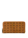 Mcm Printed Canvas Aren Wallet In Brown