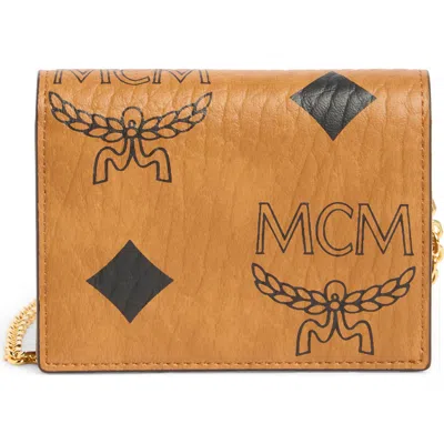 Mcm Aren Wallet On A Chain Crossbody Bag In Brown