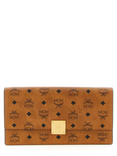 Mcm Aren Wallet On Chain In Brown