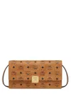 Mcm "aren" Wallet With Shoulder Strap In Brown