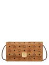 Mcm Aren Wallet With Shoulder Strap In Brown
