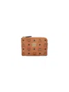 Mcm Aren Zip Purse In Brown