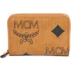 Mcm Aren Zip Wallet In Brown