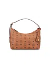 Mcm Arena Hobo Bag With Logo Print In Brown