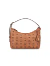 Mcm Arena Hobo Bag With Logo Print In Brown