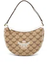 Mcm Ascending Moon Shoulder Bag In Neutrals