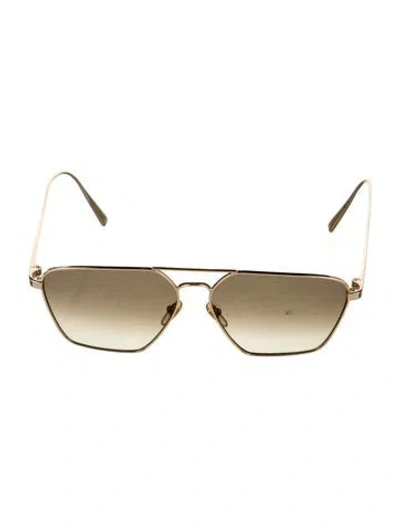 Pre-owned Mcm Aviator Gradient Sunglasses In Gold/metallic