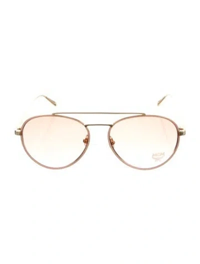 Pre-owned Mcm Aviator Gradient Sunglasses In Gold/pink