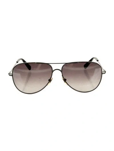 Pre-owned Mcm Aviator Gradient Sunglasses In Silver