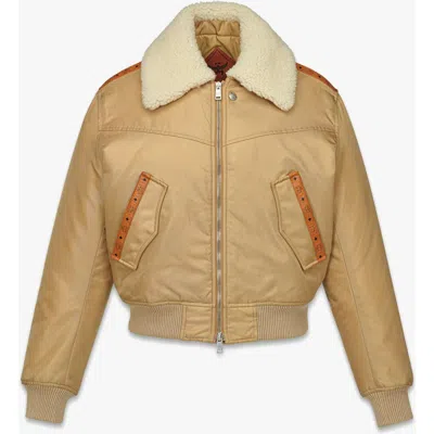 Mcm Aviator Jacket In Neutral