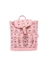 Mcm Top Handle Backpack Adjustable Straps Hardware In Pink