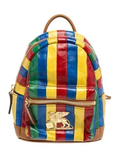 Pre-owned Mcm Backpack In Blue