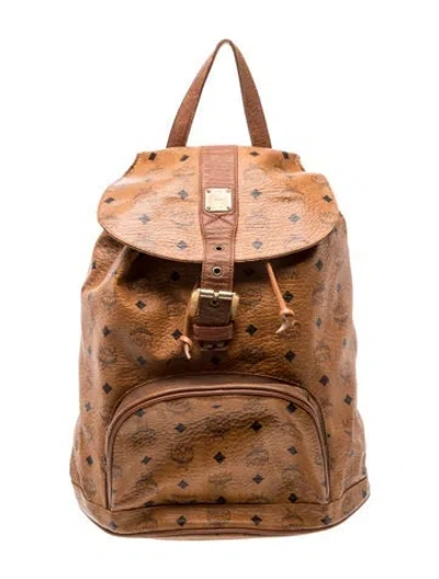 Pre-owned Mcm Backpack In Brown