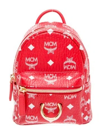 Pre-owned Mcm Backpack In Red