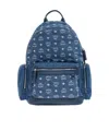 Mcm Stark Denim Backpack