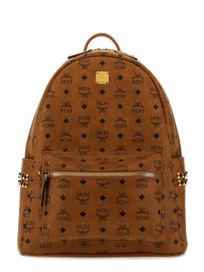 Mcm Backpack "stark" In Visetos In Brown