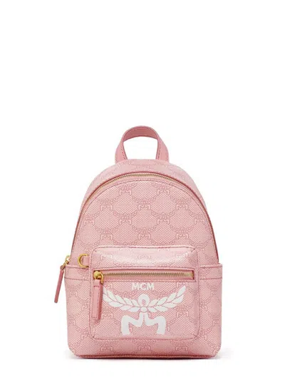 Mcm Backpack "stark Lauretos" In Pink