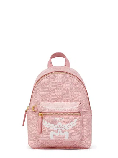 Mcm Backpack "stark Lauretos" In Pink