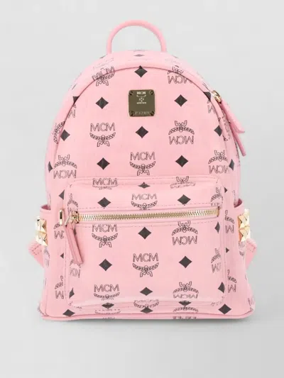 Mcm Backpack Top Handle Gold Tone Hardware In Pink