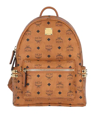 Mcm Backpack With Studs In Brown