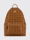 Mcm Canvas Backpack Featuring Adjustable Straps In Brown