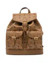 Mcm Straps Adjustables Front Pockets Top Handle In Brown