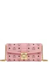 Mcm Pink Polyurethane Crossbody Bag In Pink
